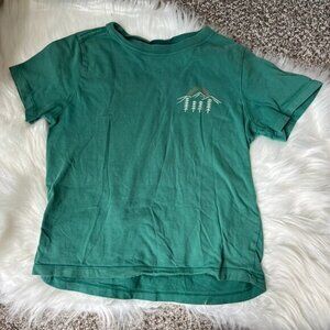 Hanna Andersson Graphic Tee In Cotton Jersey Green Ride Mountains Boys 6-7